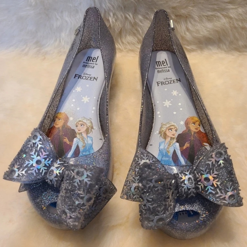 Mel By Melisa Disney Frozen Blue Glittery Princess Shoes Size 1